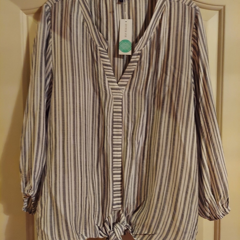 West Kei Donelia Tie Front Top